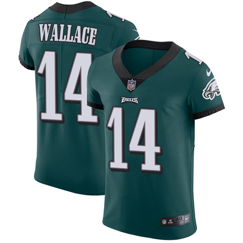Nike Eagles #14 Mike Wallace Midnight Green Team Color Men's Stitched NFL Vapor Untouchable Elite Jersey - Click Image to Close